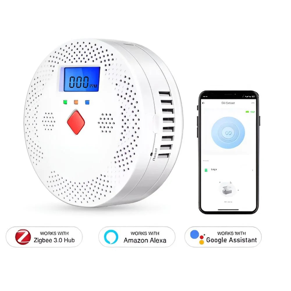 Detector Inteligente de Monóxido de Carbono Zigbee - Sonoff Compatible (eWeLink)
