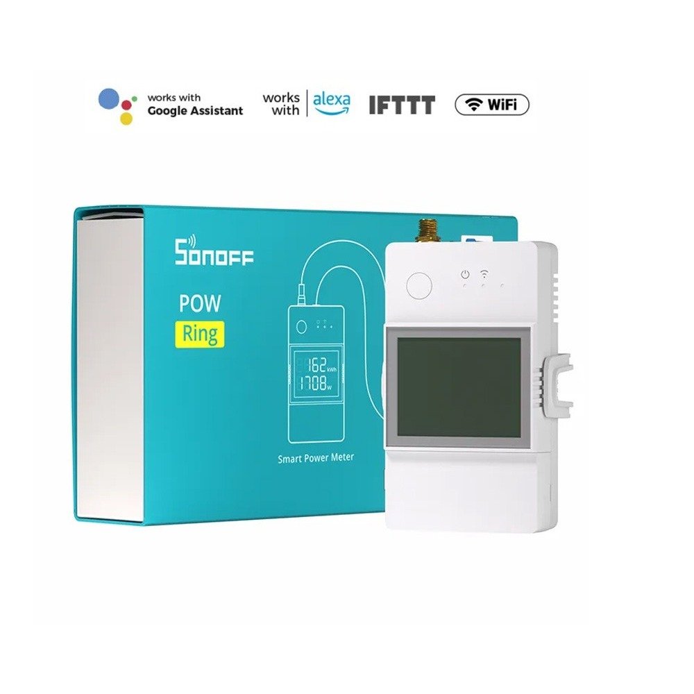 Interruptor WiFi Medidor de Energía Sonoff POW Ring 100A