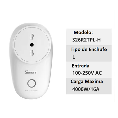 Enchufe WiFi Sonoff S26 R2 4000W/16A