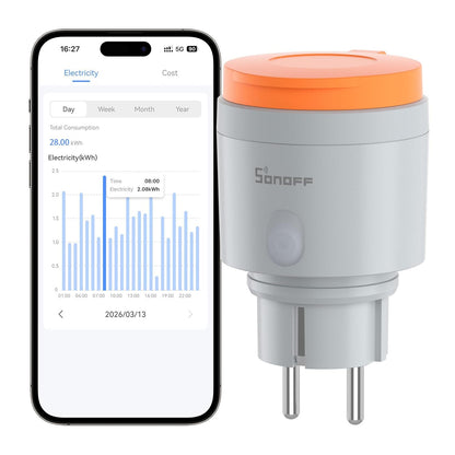 Enchufe WiFi Sonoff S61s 16A para Exteriores con Monitoreo de Energía (Compatible con Matter)
