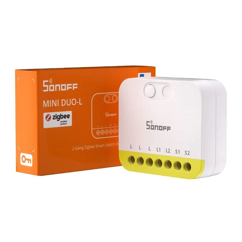 Interruptor Inteligente Zigbee Sonoff Mini DUO-L Dos Canales Sin Neutro – MINI-ZB2GS-L