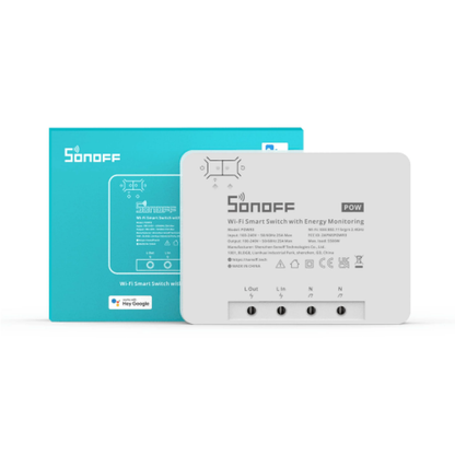 Interruptor WiFi con medición de energía Sonoff POWR3 de 25A