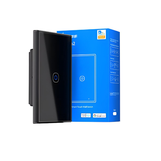 Interruptor WiFi de Pared Sonoff TX Gen2 de 1 Canal con Matter Color Negro