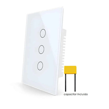 Interruptor Wifi de pared sin Neutro de 3 Canales – Sonoff Compatible
