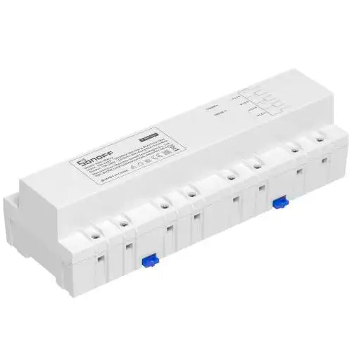 Medidor de Energía Apilable Inteligente 80A total con Protección de Sobre Voltaje Sonoff SPM-4Relay