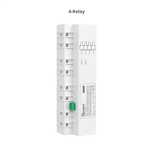 Medidor de Energía Apilable Inteligente 80A total con Protección de Sobre Voltaje Sonoff SPM-4Relay