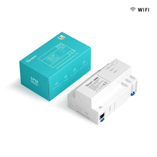 Medidor de Energía Apilable Inteligente 20A con Protección de Sobre Voltaje Sonoff SPM-Main