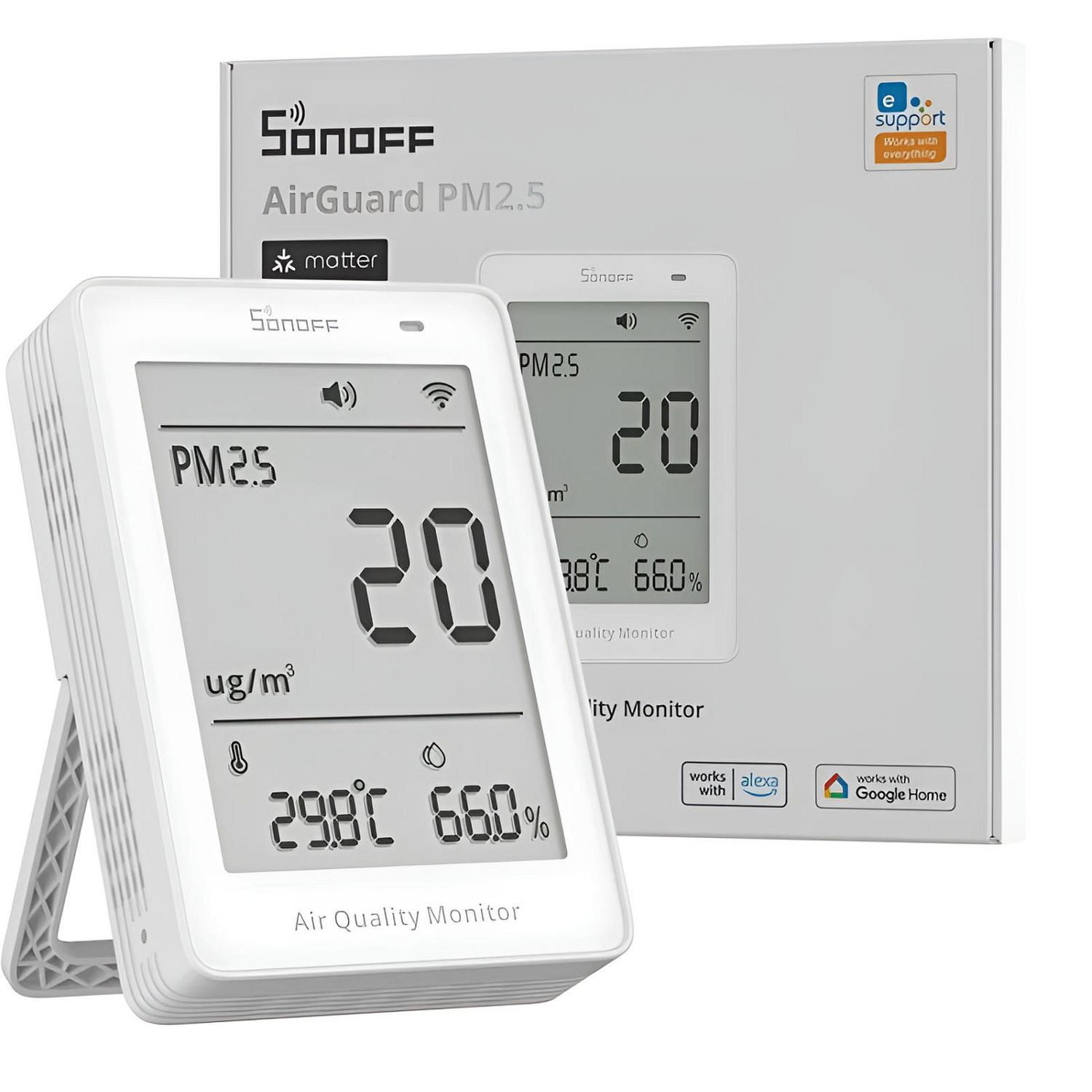 Monitor de Calidad del Aire PM2.5/PM10 WiFi Matter – Sonoff AirGuard SAWF-07P