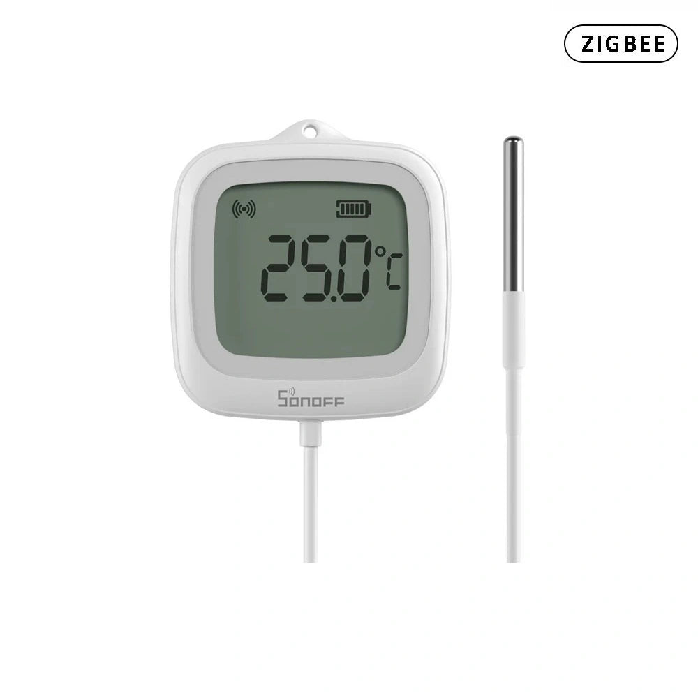 Sensor de Temperatura Zigbee LCD IP65 con Sonda – Sonoff SNZB-02LD