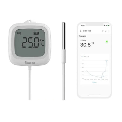 Sensor de Temperatura Zigbee LCD IP65 con Sonda - Sonoff SNZB-02LD