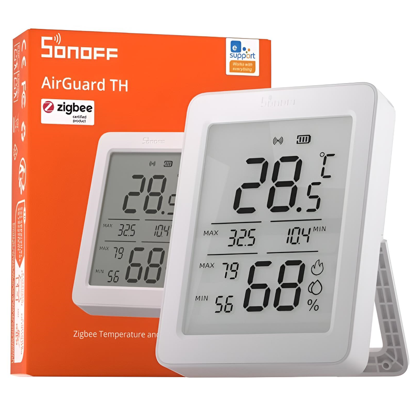 Sensor de Temperatura y Humedad Zigbee Sonoff AirGuard SNZB-02DR2