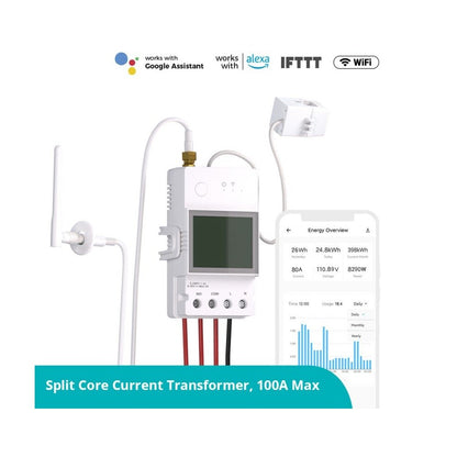 Interruptor WiFi Medidor de Energía Sonoff POW Ring 100A