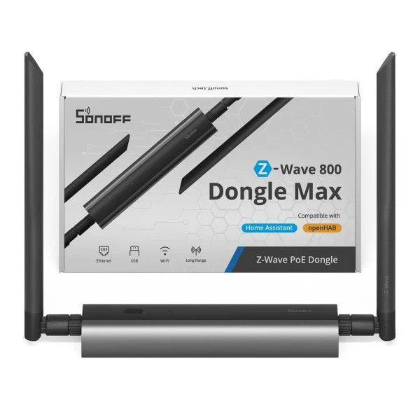 Sonoff Dongle-MZG23 Z-Wave 800 PoE Max – Gateway USB Ethernet WiFi Long Range