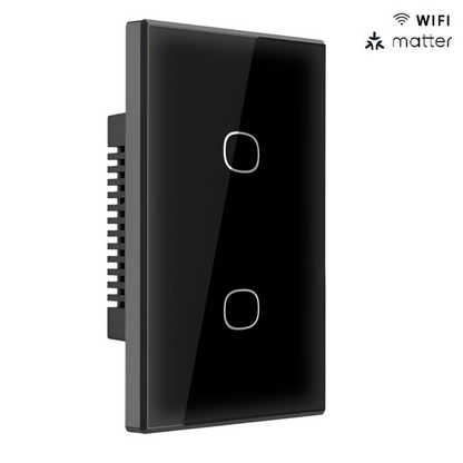 Interruptor WiFi de Pared Sonoff TX Gen2 de 2 Canales con Matter Color Negro